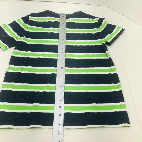 Urban Pipeline Boy's Size Medium Pull Over Short Sleeve Shirt Blue, Green Stripe - Picture 9 of 9